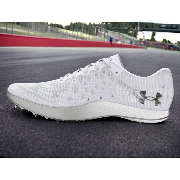 Under Armour Shakedown Elite White Track Field Race Run Spikes Shoes Mens 9.5 main image 14